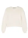 Simonetta Cable-knit Wool-blend Jumper In Neutrals
