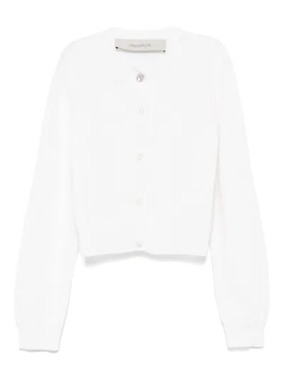 Simonetta Kids' Cashmere Cardigan In White