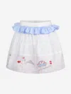 Simonetta Cotton Princess Skirt 3 Yrs White In White