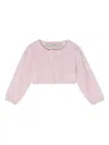 Simonetta Pink Cardigan For Baby Girl In Pink