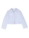 Simonetta X Luisa Beccaria Giacca Crop Celeste In Cotone In Blue