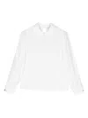 Simonetta Crystal-button Blouse In Weiss