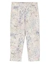 Simonetta Ditsy Floral Print Trousers In White