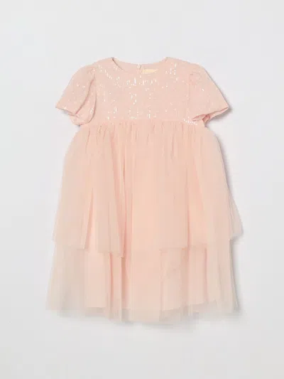 Simonetta Kids' ドレス  ボーイ カラー ピンク In Pink