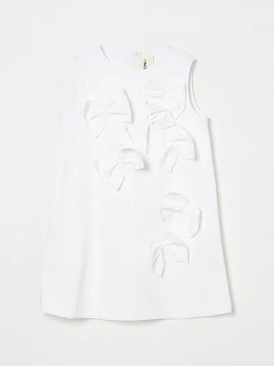 SIMONETTA DRESS SIMONETTA KIDS COLOR WHITE,424043001