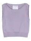 Simonetta Fine Knit Sleeveless Vest In Violett