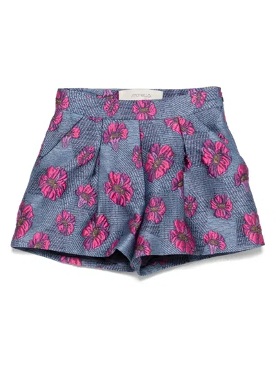 SIMONETTA FLORAL-JACQUARD SHORTS