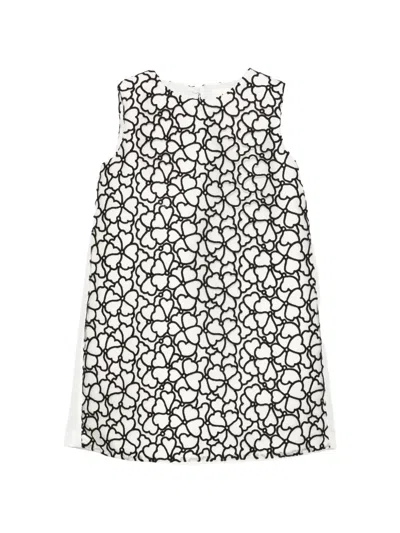 Simonetta Kids' Floral-print Dress In Black