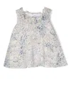 Simonetta Floral-print Dress In White