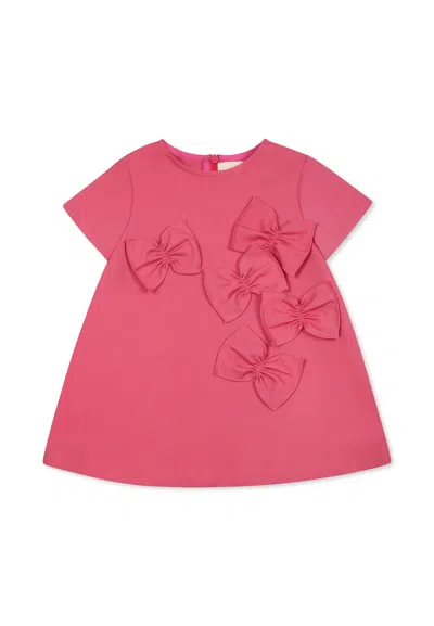Simonetta Fuchsia Dress For Baby Girl With Bows