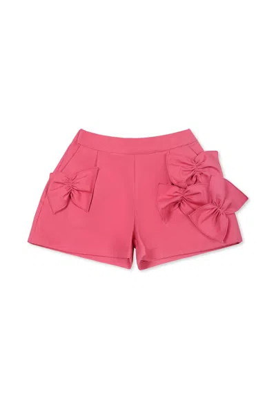 Simonetta Fuchsia Shorts For Baby Girl With Bows