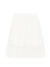 Simonetta Gingham-check Skirt In White