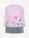 Simonetta Girls & Silver Glitter Dress 2 Yrs Pink In Pink