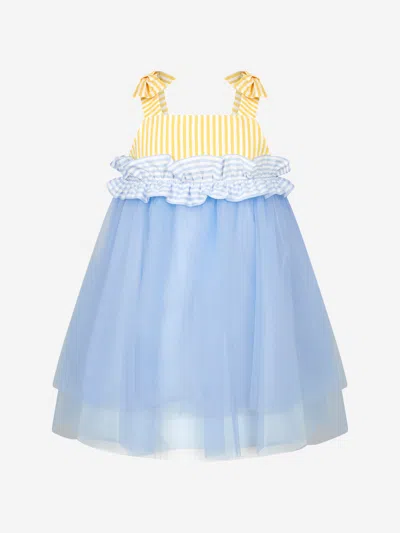 Simonetta Babies' Girls Dress 10 Yrs Blue