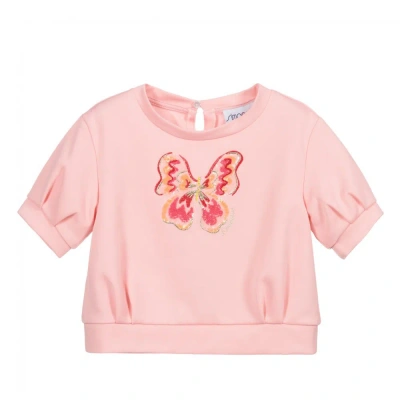 Simonetta Kids' Girls Pink Cotton Jersey Top