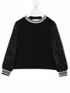 Simonetta Maglia Con Maniche In Tulle In Black