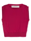 Simonetta Knitted Cashmere Top In Pink