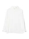 Simonetta Silk-blend Acetate Shirt In White