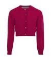 Simonetta Long-sleeved Knitted Cardigan In Red