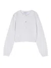 Simonetta Metallic Wool-blend Cardigan In Grey