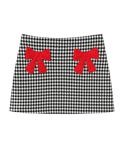 Simonetta Midi Skirt With Bow Decoration In Black