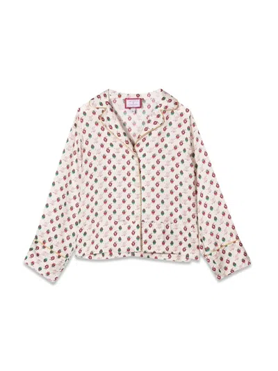 Simonetta Mini Girls' Viscose Shirt In Multicolour