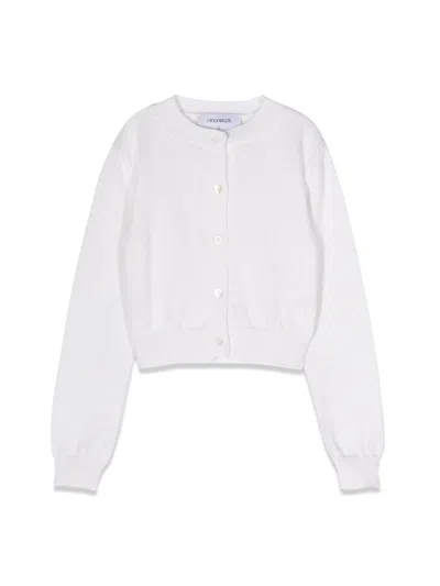 Simonetta Mini Knit Cardigan For Girls In White