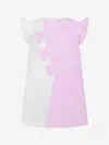 Simonetta Pink & Cotton Bow Dress 2 Yrs White In White