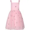 SIMONETTA PINK DRESS FOR GIRL WITH FLOWERS