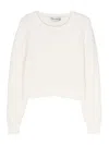 Simonetta Polka-dot Knitted Jumper In Neutrals