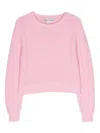 Simonetta Polka-dot Knitted Jumper In Pink