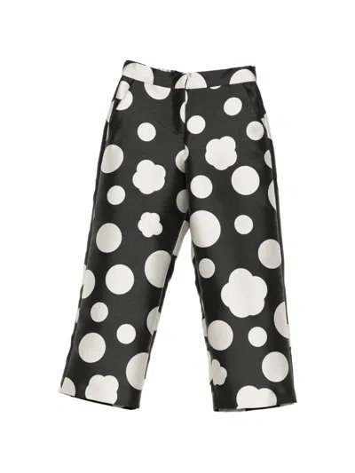 Simonetta Kids' Polka-dot Trousers In Black