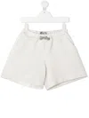 Simonetta Quilted Bermuda Shorts In White