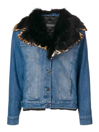 Simonetta Ravizza Animalier Denim Jacket In Multi