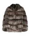 Simonetta Ravizza 'banny' Fox Fur 'silver Fox Iris' In Gray