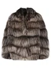 Simonetta Ravizza 'banny' Fox Fur 'silver Fox Iris' In Multi