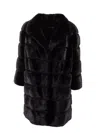 Simonetta Ravizza Notched Lapel Coat In Black