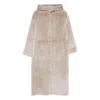 Simonetta Ravizza Hooded Shearling Coat In Neutral