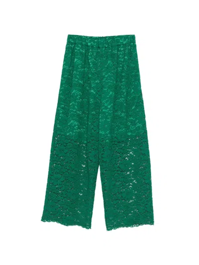 Simonetta Ravizza Crabbie Lace Trousers In Green