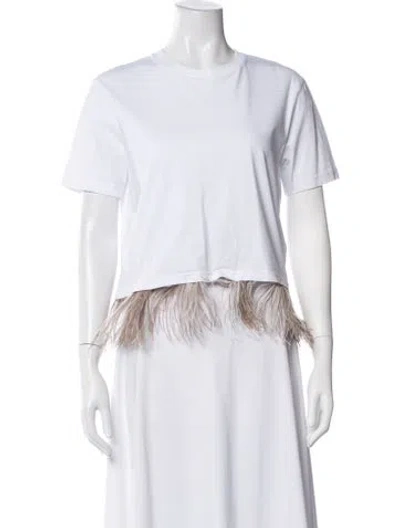 Pre-owned Simonetta Ravizza Crew Neck Short Sleeve T-shirt In White