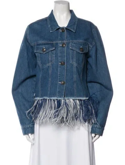 Pre-owned Simonetta Ravizza Denim Jacket W/ Tags In Blue