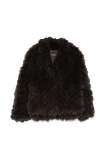 Simonetta Ravizza Falk V-neck Jacket In Brown
