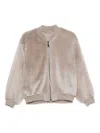 Simonetta Ravizza Faux-fur Bomber Jacket In Neutral