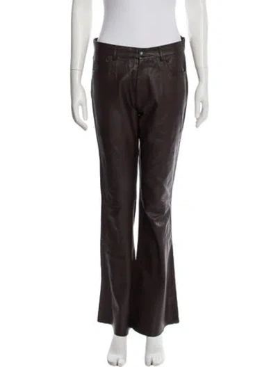Pre-owned Simonetta Ravizza Fox Wide Leg Pants In Brown