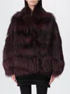 Simonetta Ravizza Fur Coats  Woman Color Burgundy