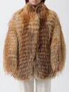 Simonetta Ravizza Fur Coats  Woman Color Honey In Brown