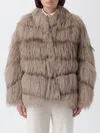 Simonetta Ravizza Fur Coats  Woman Color Sand In Brown