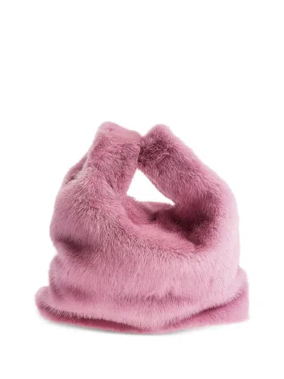 Simonetta Ravizza Fur-effect Tote Bag In Pink