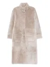 Simonetta Ravizza High-neck Patch-pocket Coat In Brown