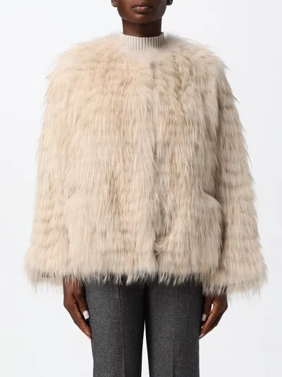 Simonetta Ravizza Kora Reversible Short Jacket In Fox Fur In Gold